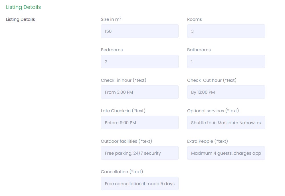 listing details - إضافة عقار جديد