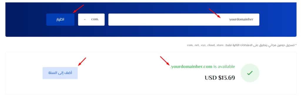 دليلك الكامل في حجز متجر ماجنتو في 4 خطوات 4 select domain2 1 - حجز متجر ماجنتو